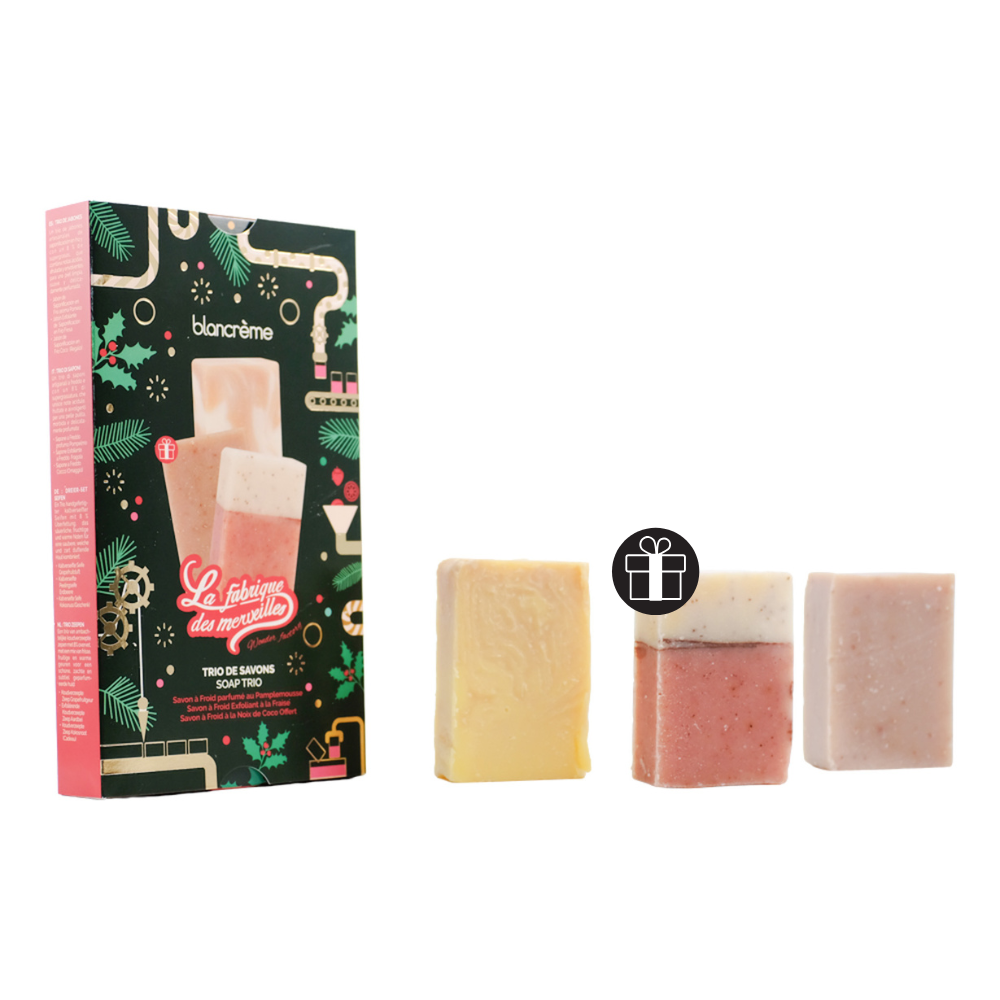 Trio savons pour le corps - Fraise, Pamplemousse & Coco