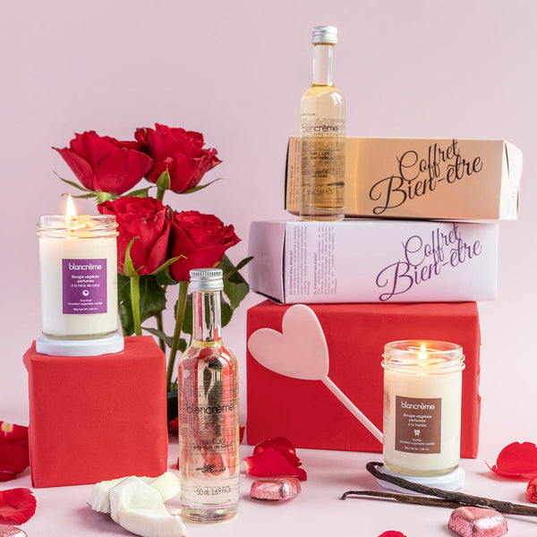 Univers Saint Valentin avec les différents produits