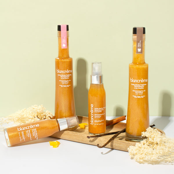 Huile sèche pailletée nourrissante - Vanille