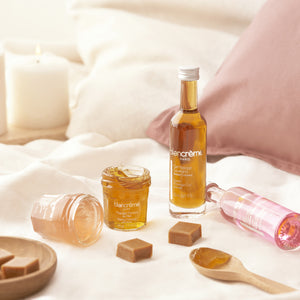 Univers pastel et saint valentin avec texture pour les massages fondants. Nous avons également gel de massge caramel et barbe à papa