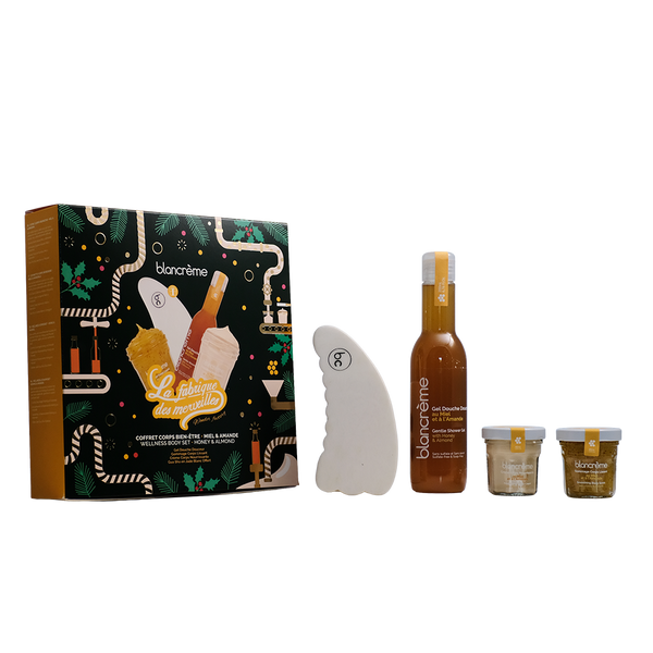 Coffrets bien être corps - Gua Sha - Miel & Amande