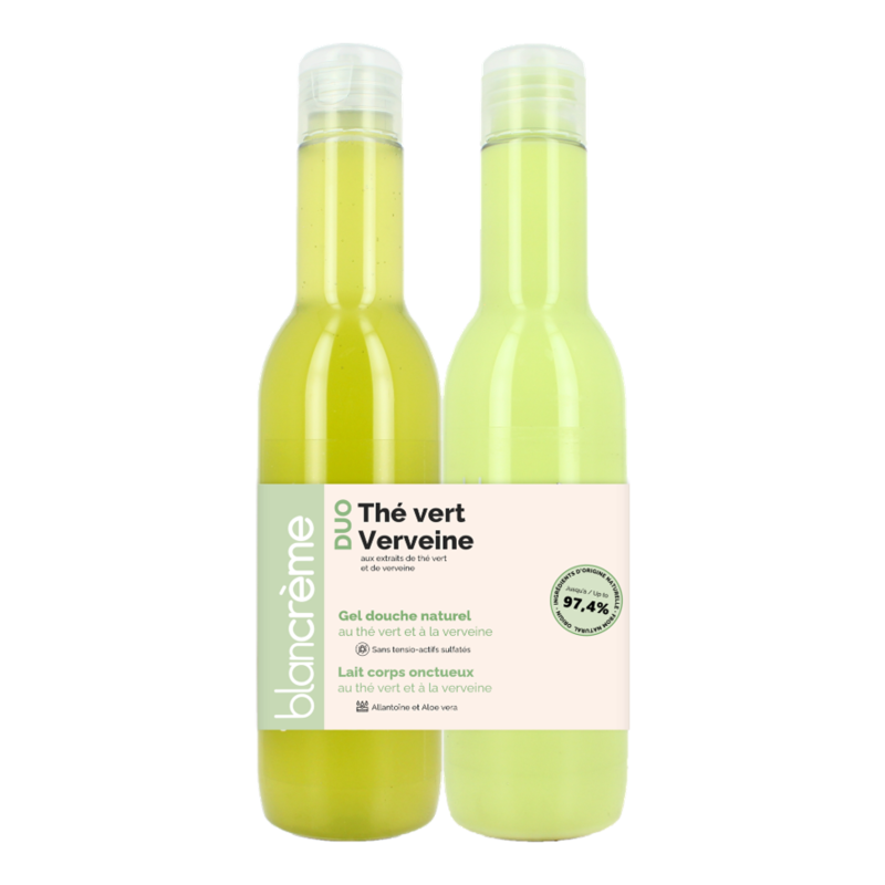 🎁 Duo corps gel douche et lait corps au thé vert et à la verveine (100% off)