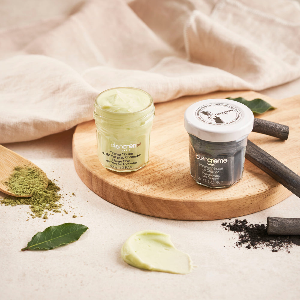 Masque visage mousse Thé vert & Concombre